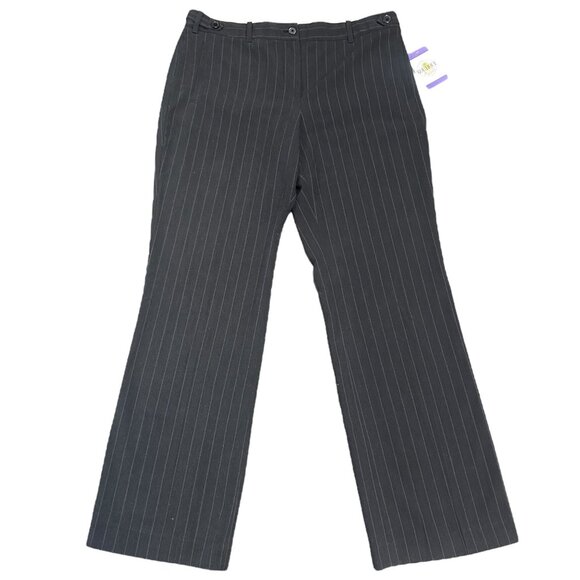 The Limited Womens 12 Cassidy Fit Pinstripe Charcoal Gray Dress Pants - Picture 1 of 15